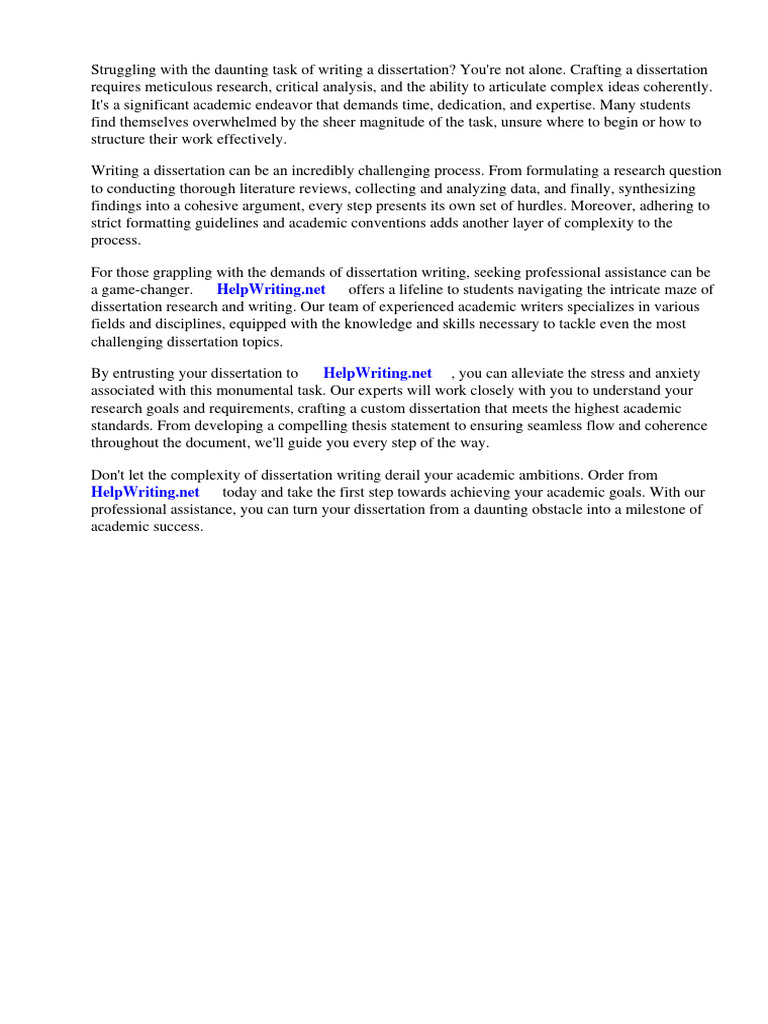 Dissertation Writing Help Online | PDF | Thesis | Cognition