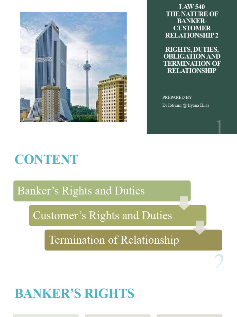 Banker-Customer Rights and Duties | PDF | Banks | Cheque
