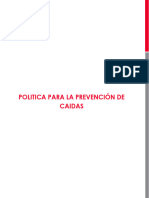 Politica para La Prevención de Caidas