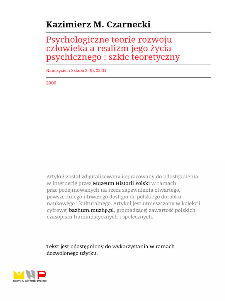 Psych - Os - 1 - Teorie Osobowości | PDF