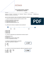 4°A Evaluación Parcial 1 Matemática U1