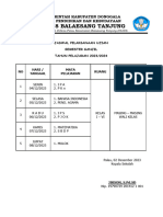 Jadwal Ujian Semester Ganjil Tahun Pelajaran 2023-2024