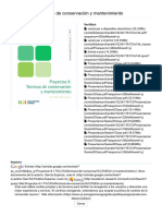 Proyectos II. Técnicas de Conservación y Mantenimiento