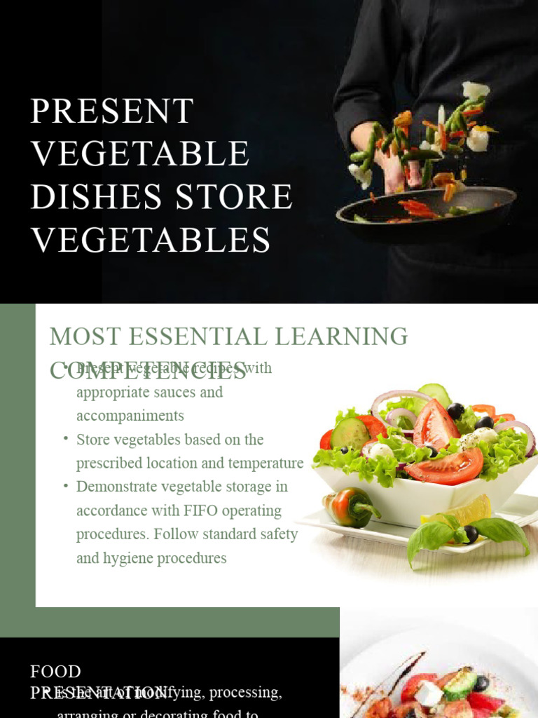Vegetable Presentation & Storage Guide | PDF | Vegetables | Food And ...