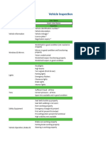 Vehicle Inspection Checklist