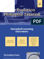 The Evolution Philippine Taxation: Unit V