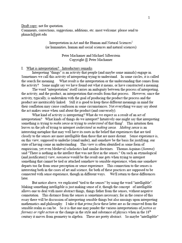Interpretation | PDF | Concept | Science