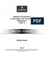 BCOM ITM - Analytical Techniques Study Guide