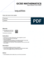 Quadratic Inequalities Alg Questions MME