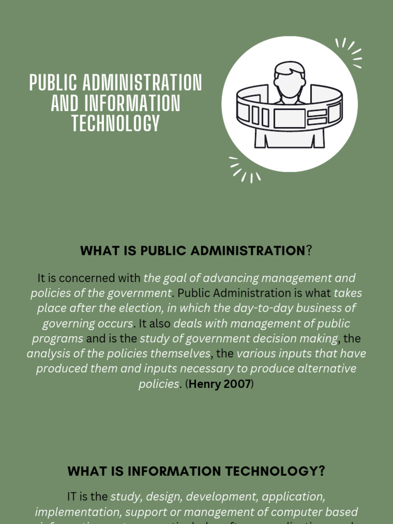 Public Administration and Information Technology | PDF | Information ...