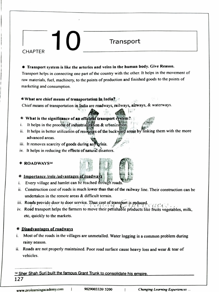 Transport Class 10 Icse | PDF | Transport | Port