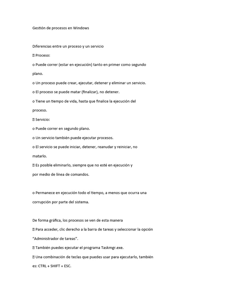 Gestión de Procesos en Windows | PDF | Ventana (informática) | Hilo ...
