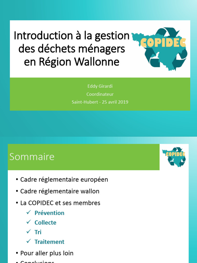 Gestion des déchets en Wallonie | PDF | Déchets | Recyclage