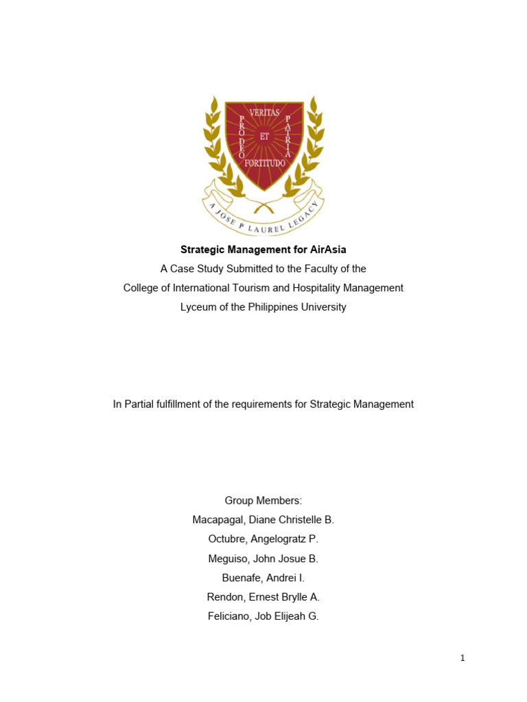 Strategic Management of AirAsia | PDF | Airlines | Inflation