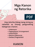 Mga Kanon NG Retorika