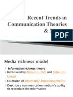 Recent Trends in Communication Theories & Models