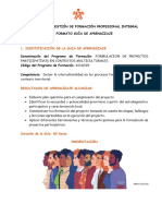 Guia de Aprendizaje # 2 Formulacion de Proyectos Participativos en Contextos