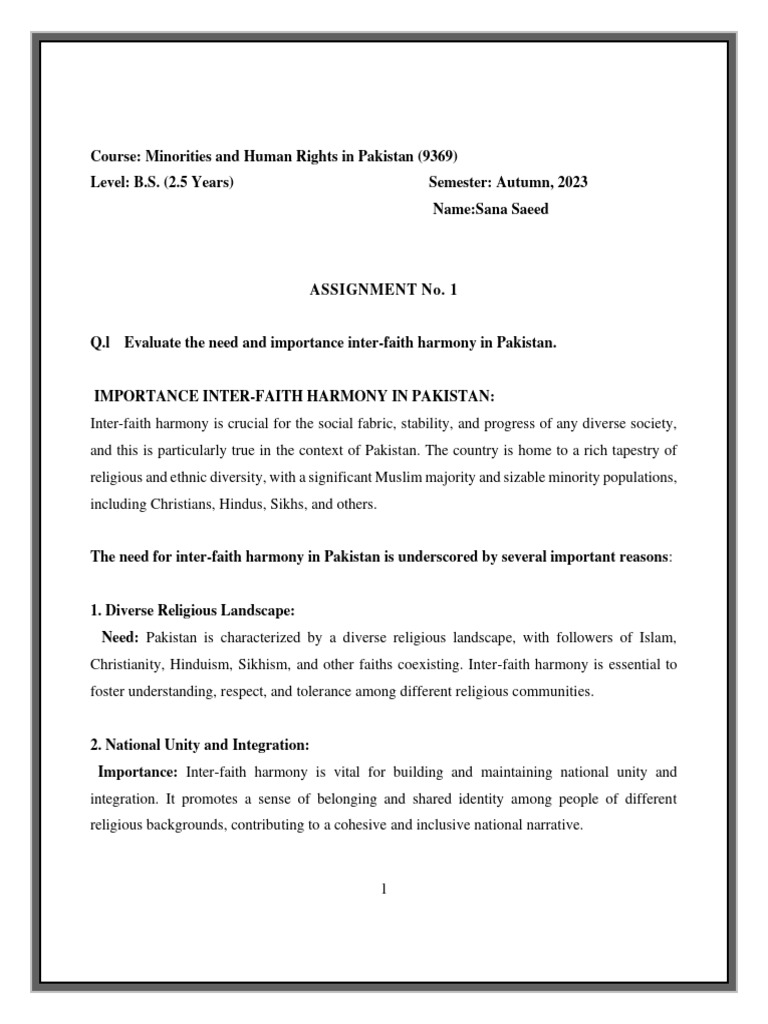 9369 Minorities and Human Rights in Pakistan | PDF | Non Governmental ...