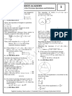 Circles and System of Circles Assignment-1 Qsns and Solns