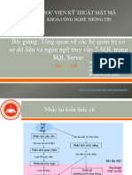 1- Tổng Quan Về HQTCSDL Và SQL Server