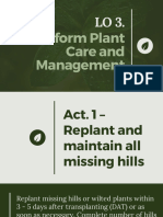 Perform Plant Care and Management