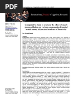 Comparative Study To Evaluate The Effect of Smart Phone Addiction On Various Components of Mental Health Among High School Students of Surat City