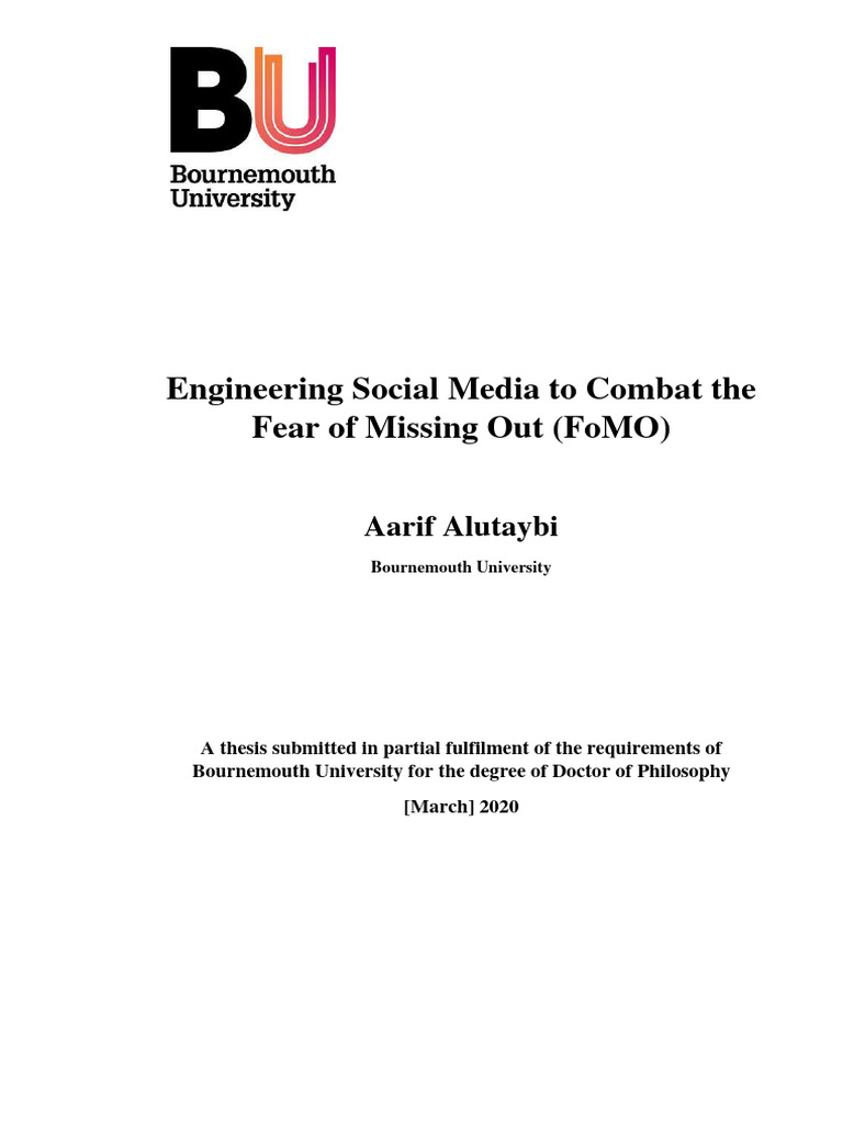 A closer look at Using Social Media To Combat Fomo