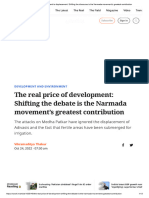 Development To Displacement - Shifting The Discourse Is The Narmada Movement's Greatest Contribution
