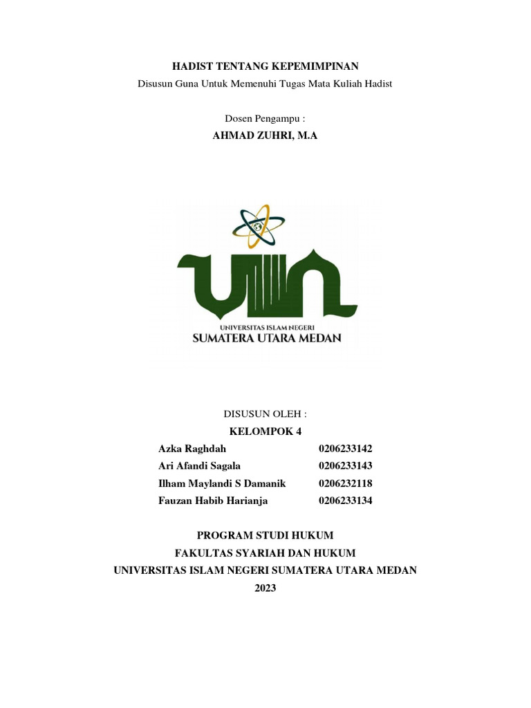 Makalah Hadisy | PDF | Karier & Perkembangan