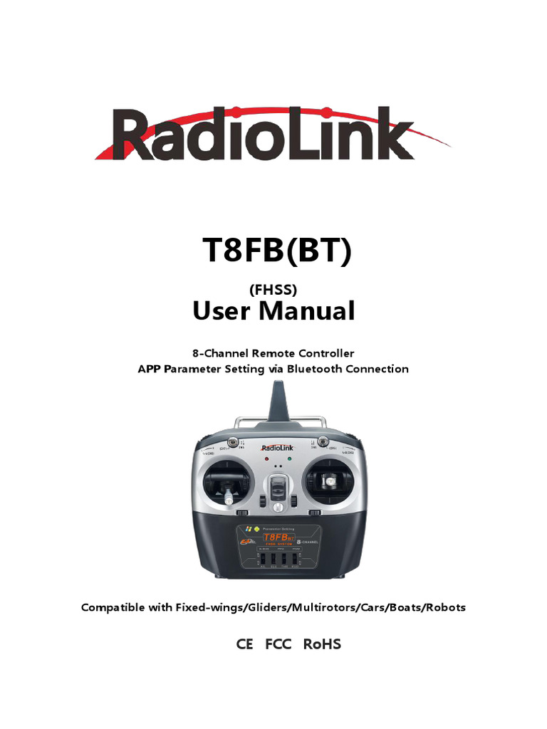 T8FB Remote Controller User Manual | PDF | Mobile App | Power Supply