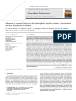 Influence of Seasonal Factors On The Atmospheric Particle Number Concentration