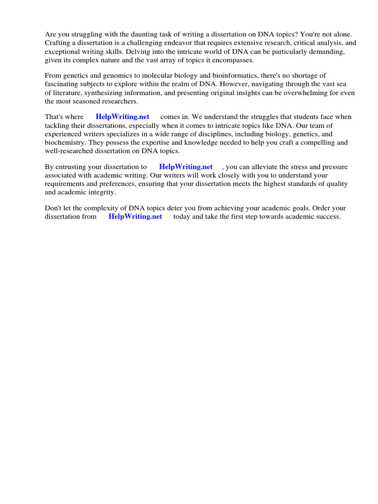 dna-dissertation-topics-download-free-pdf-dna-rna