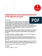 Présentation de Notre Projet Associatif Pour L