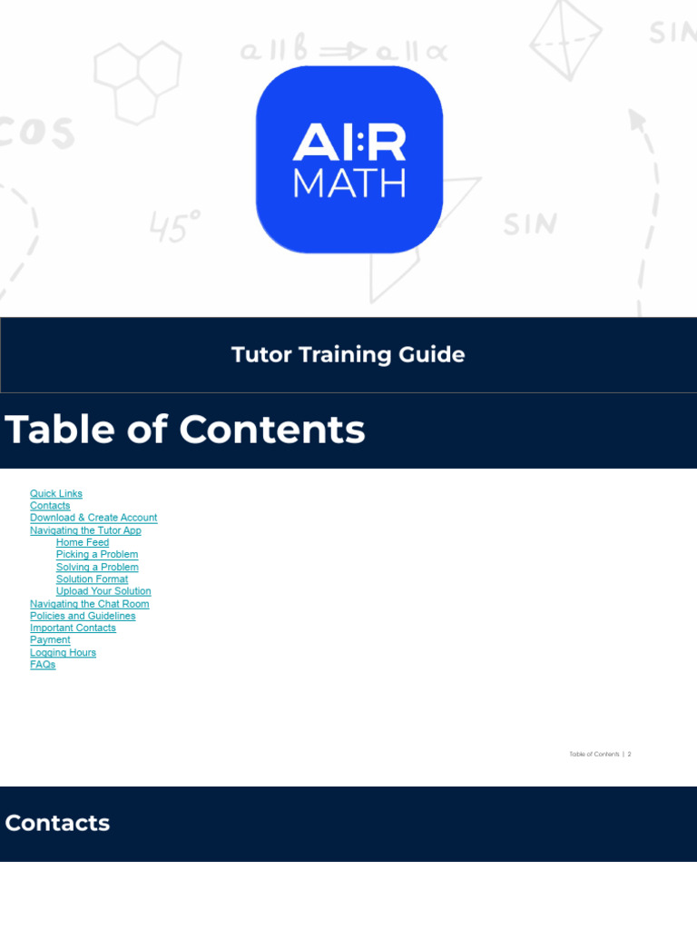 AIR MATH - Tutor Training Guide (July 2022 Divii) | PDF | Gmail ...