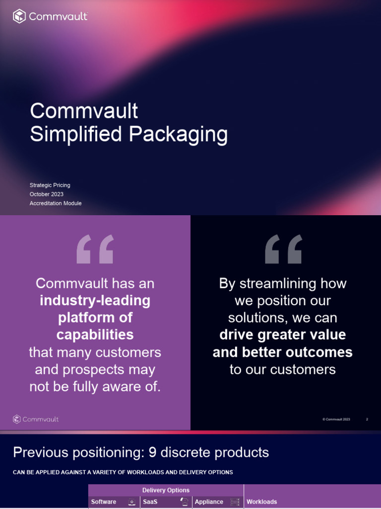 Commvault Strategic Pricing Guide | PDF | Cloud Computing | Backup