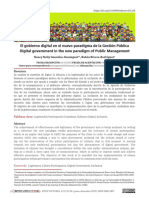 Lectura 1 - El Gobierno Digital en El Nuevo Paradigma de La Gestión Pública