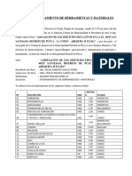 Acta de Internamiento de Herramientas