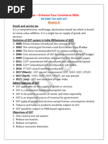 INCOME TAX AND GST. JURAZ-Module 3