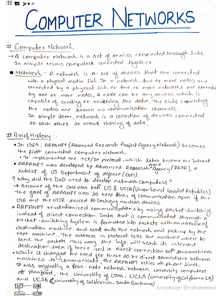 Computer Network Handwritten Notes? Watermark Watermark | PDF