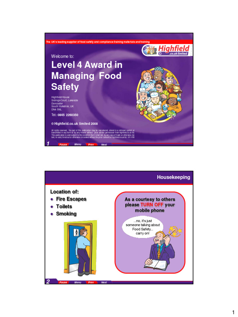 Food Safety Training Course Overview | PDF | Food Safety | Foodborne ...