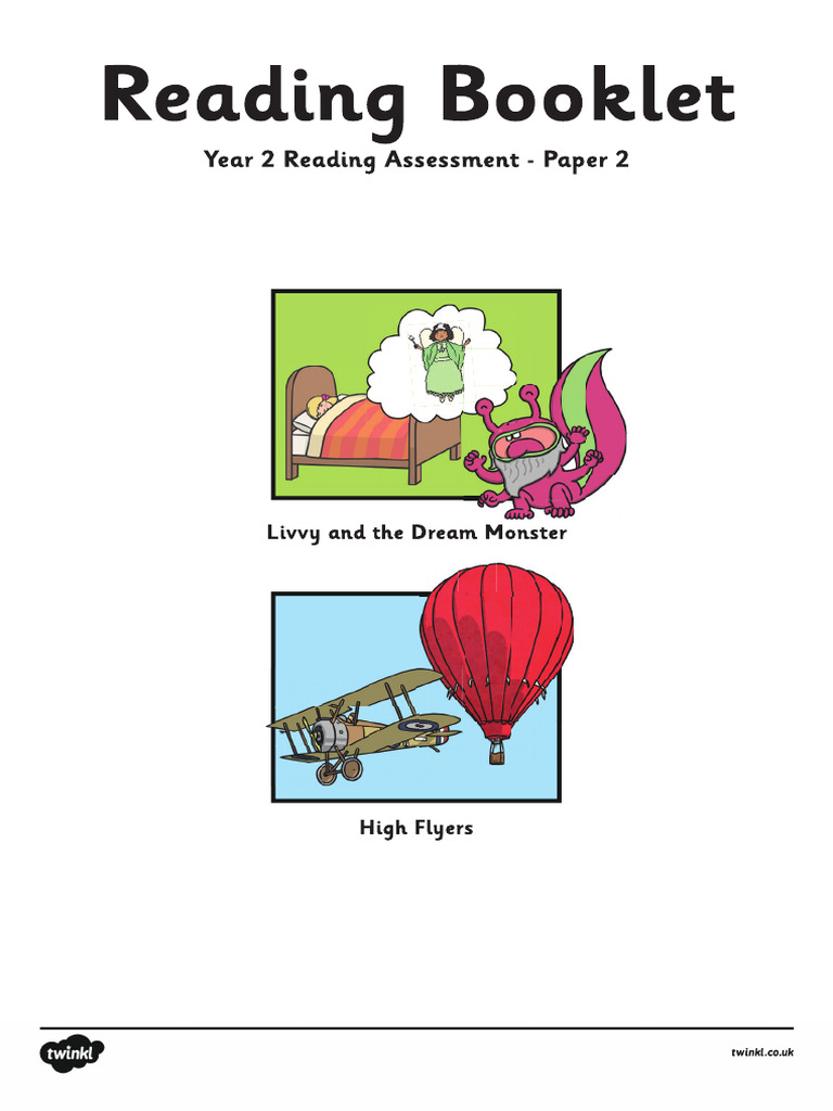 T L 5211 Year 2 Reading Assessment Paper 2 Pack Reading Booklet | PDF ...