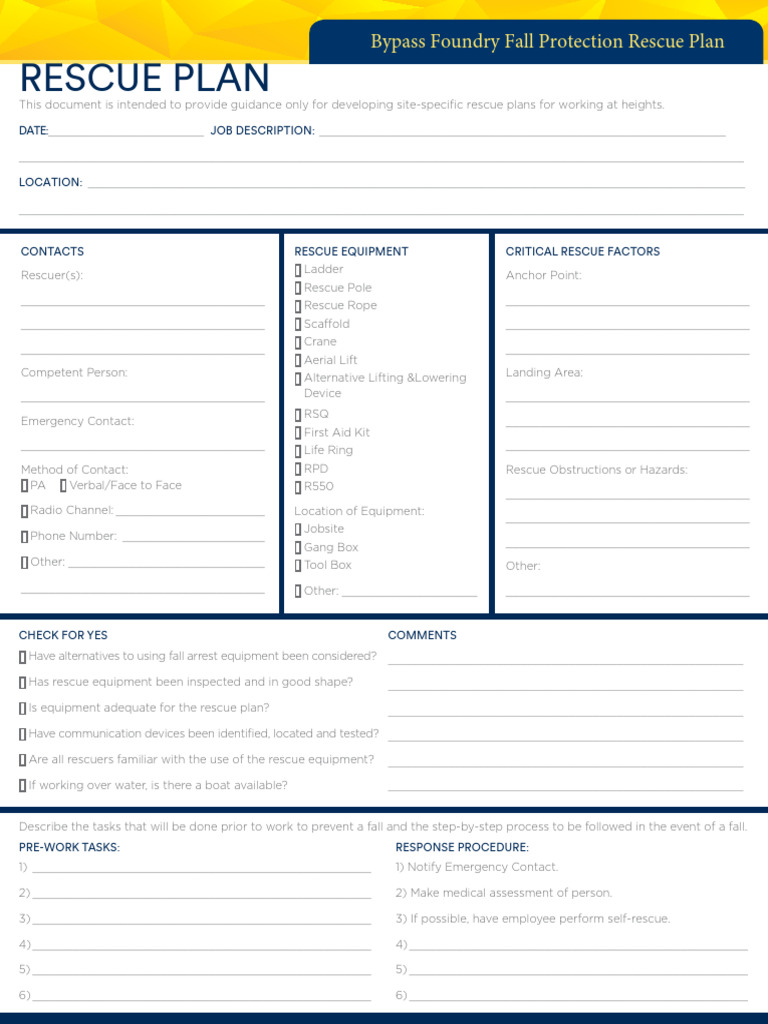Rescue Plan Template PDF Occupational Safety And Health Safety Rescue Plan Template PDF Occupational Safety And Health Safety