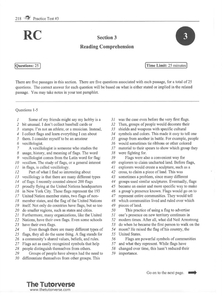 Lower Level ISEE Pratice 1000 Questions Practice Test 3 Sec 3 Reading