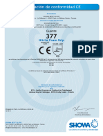 Certificado de Calidad - Guantes SHOWA-377-Nitrilo Foam Grip FC