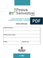 Prova Semestral 2018 2º Semestre 4º Ano Ampliada Compressed