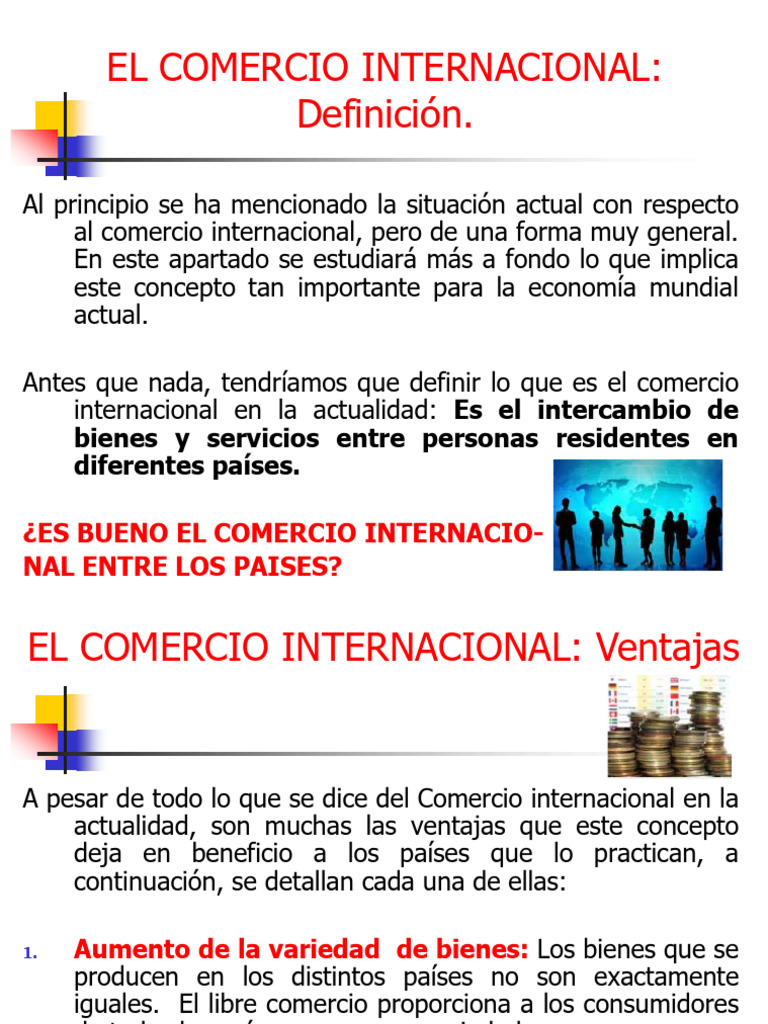 Ventajas y Desventajas del Comercio Internacional | PDF | Organización ...