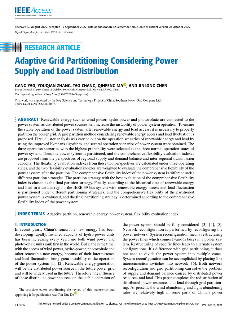 Adaptive Grid Partitioning for Power Systems | PDF | Cluster Analysis ...