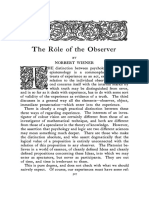 Norbert Wiener - The Role of The Observer