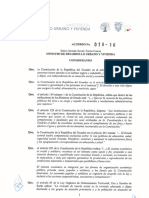 2018 09 13 - Acuerdo Ministerial No. 019 18 - Suspensión Temporal - NEC HS CI