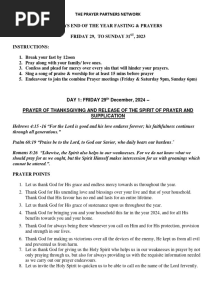 End of The Year Prayers